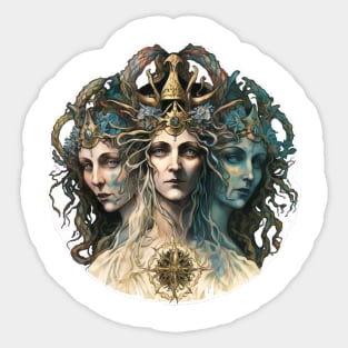 Hecate Triformus - The Goddess of Witchcraft Sticker